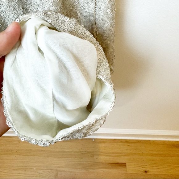 H&M | Wide-leg Sequined Pants in Light Beige NWT - Picture 10 of 15